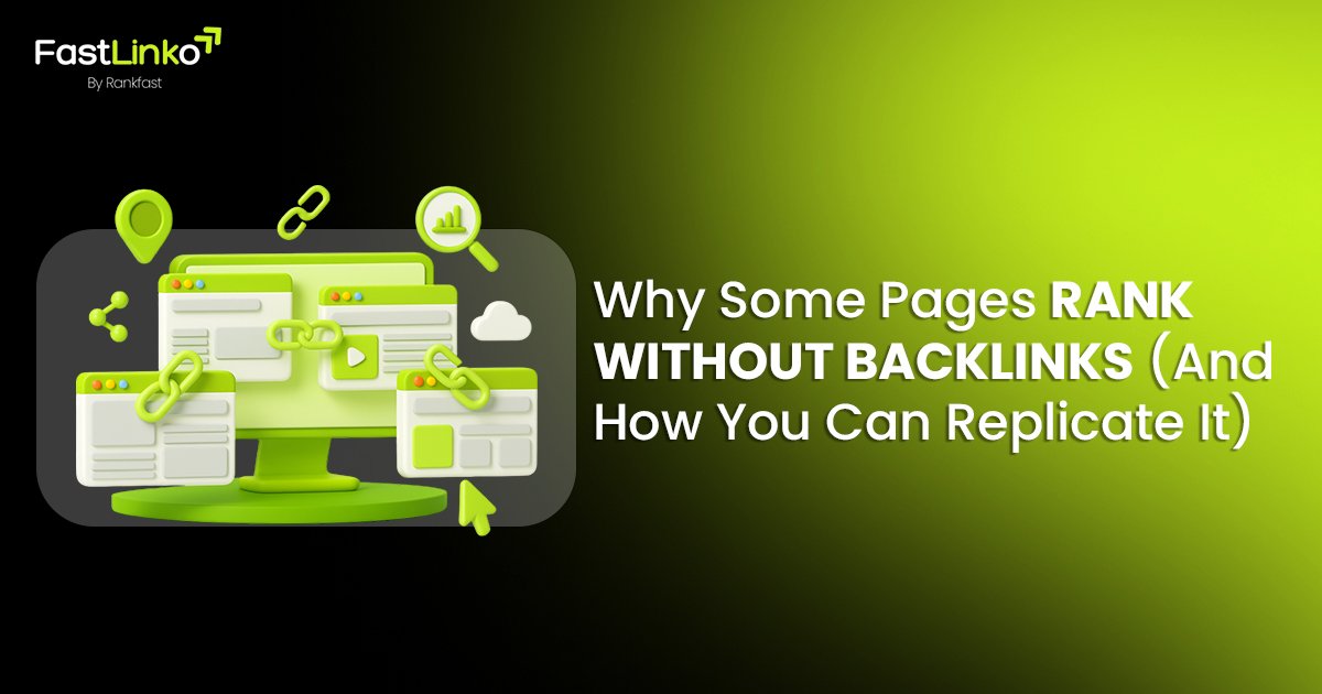 Pages ranking without backlinks