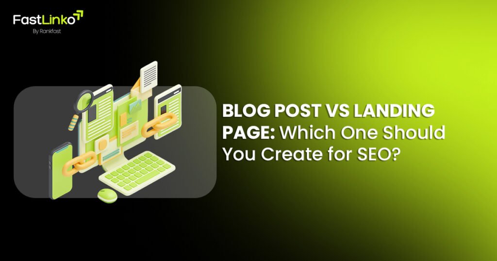 blog post vs landing page