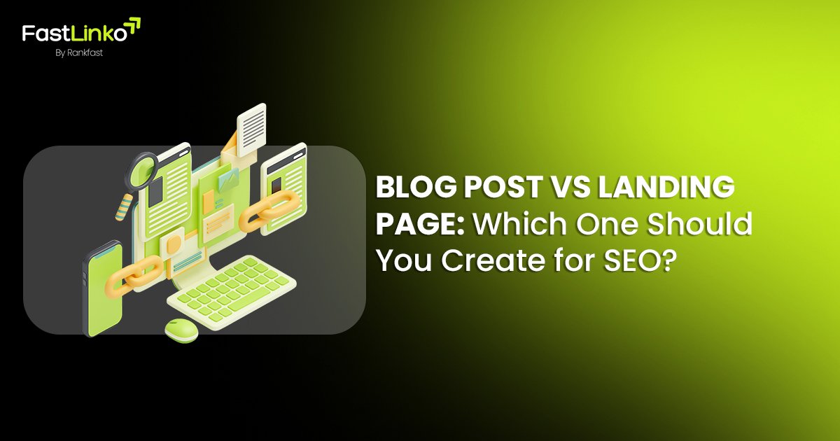 blog post vs landing page